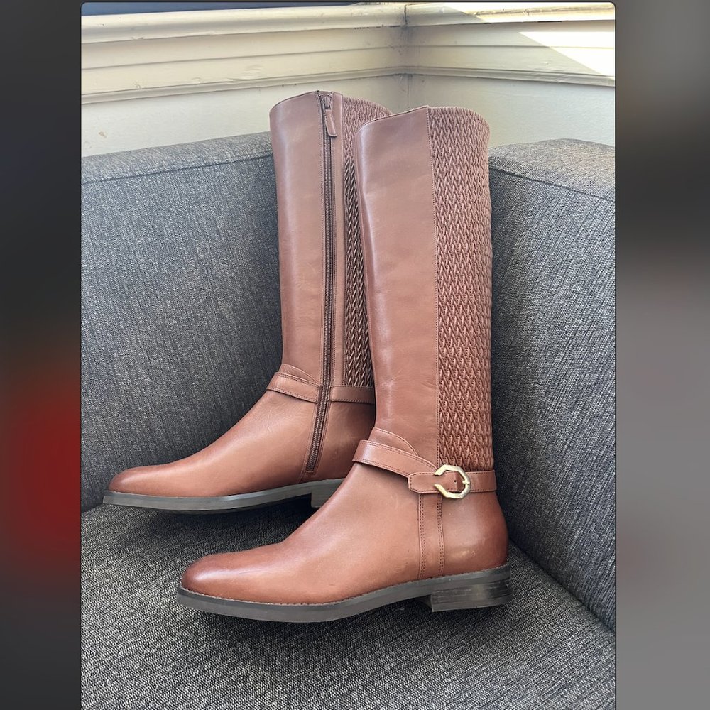 New Cole Haan Brown Leather Boots